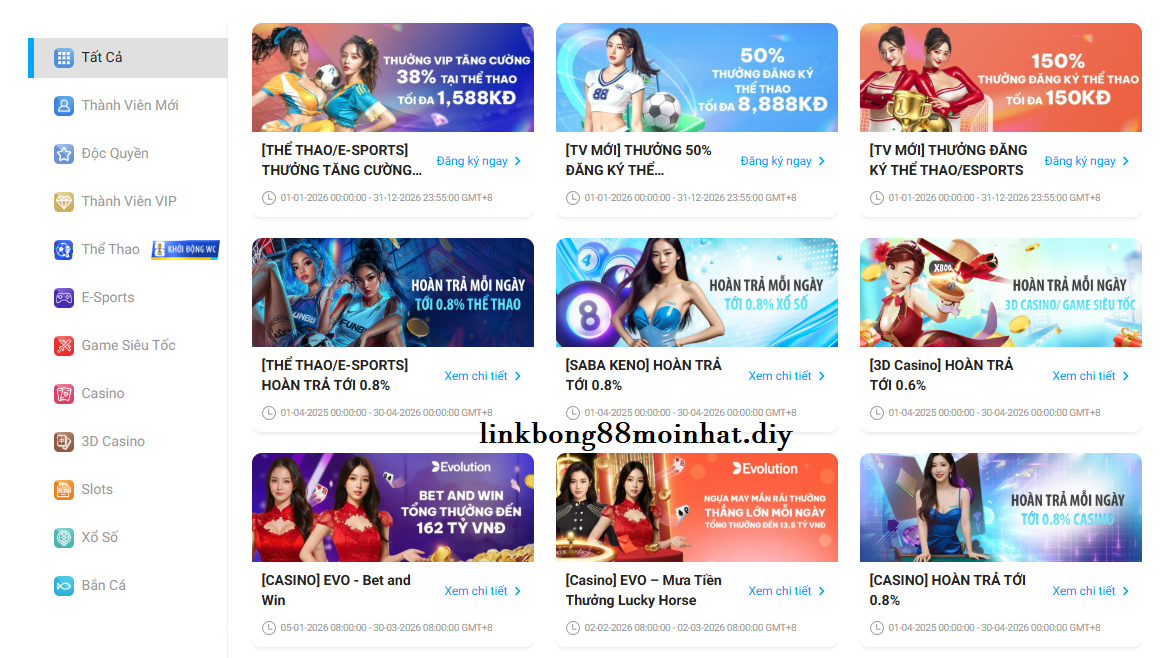 Khuyến mãi fun88 đa dạng